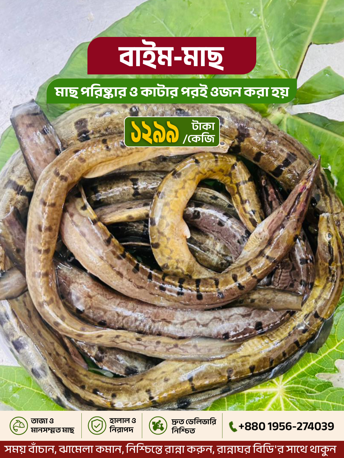 বাইম মাছ (Ready to Cook)